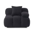 thumbnail image 5 of TOV Furniture Calliope Black Vegan Shearling Modular Corner Chair, 5 of 9