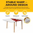 thumbnail image 4 of Red Christmas Tree Table Cloths for 5 Foot Rectangle Tables, Xmas Reindeer Modern Abstract Art Patio Waterproof Elastic Fitted Tablecloths, Washable Rectangular Table Cover for Camping, 4 of 8
