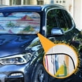 thumbnail image 3 of Yayeee Car Windshield Sun Shade Universal Fit Front Visor Protector, Hand Drawn Sailboats, 3 of 8