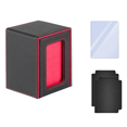 thumbnail image 1 of Boîte de Cartes à Collectionner Premium pour Protéger les Cartes Boîte de Cartes à Collectionner Adaptée pour Deck Boîte de Cartes en Cuir Rouge,1 * Boîte de Cartes à Collectionner 1 * Porte-Cartes 2 * Séparateur,Rouge, 1 of 8