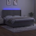 thumbnail image 6 of vidaXL Box Spring Bed with Mattress&LED Light Gray 59.8"x79.9" Queen Velvet, 6 of 6