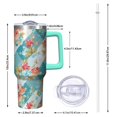 thumbnail image 2 of OBREWU Pioneer Flower Tumbler with Handle and Lid,40oz Pioneer Flower Double Wall Vacuum Insulated Tumbler,Pioneer Flower Cups Gift for Women and Men, 2 of 7