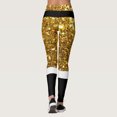 thumbnail image 4 of Gibobby Leggins termicos mujer Pantalones estampados de Navidad personalizados para mujer, mallas navideñas de muñeco de nieve para fiesta de Santa(Dolado,M), 4 of 5