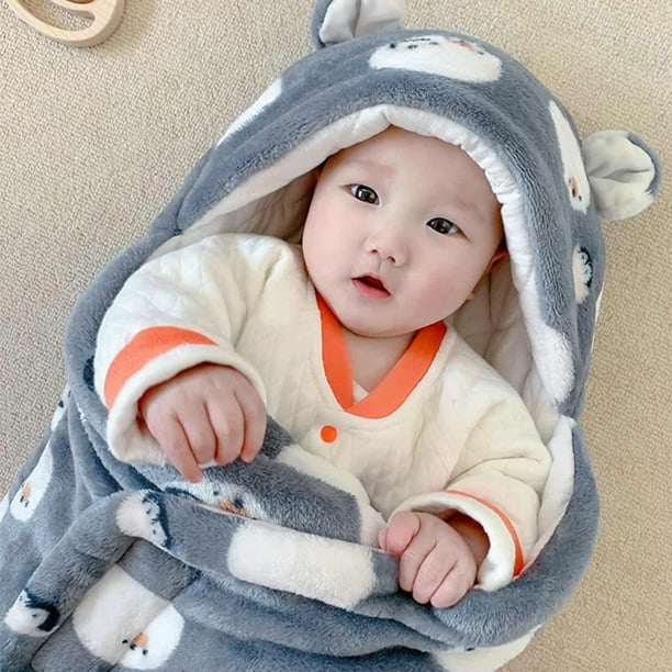 Jovati Baby Sleeping Sack Toddler Baby Boys Girls Cute Cartoon Pattern Bear Ears Winter Thick Keep Warm Swaddle Sleeping Bag Other