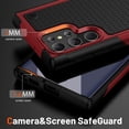 thumbnail image 3 of for Samsung Galaxy S22 Ultra Case, S22 Ultra Case with Self Healing Flexible TPU Screen Protector[2 Pack], Military Grade Dual-Layer Heavy Duty Case for Galaxy S22 Ultra 5G-Red and Black, 3 of 11