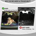thumbnail image 4 of Bulopur All‑Weather Cargo Liner 29"x39" Rainbow Frog Leaf Car Trunk Mat, Stain‑Resistant Trippy Art Rear Trunk Cover, 4 of 7