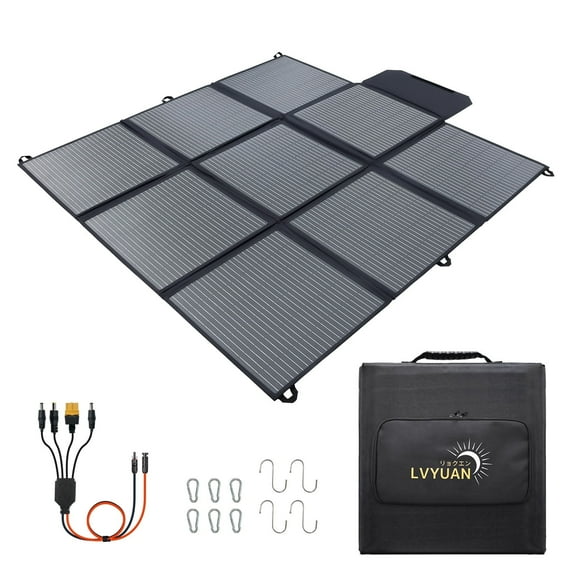 LVYUAN 400 Watt Foldable Solar Panel Kit, Portable Solar Charger Waterproof IP67 Solar Generator with MC4 Connector for Power Station, Camping, RV, Boat & Emergency