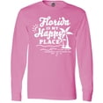 thumbnail image 3 of Inktastic Florida is My Happy Place with Palm Trees Long Sleeve T-Shirt, 3 of 5