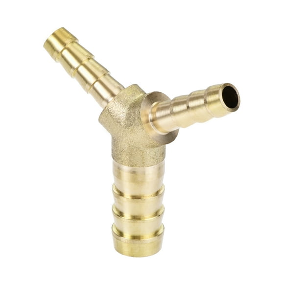 Uxcell Reducing Y Shape Barb Hose Fitting Brass 3/8" x 1/4" x 1/4"