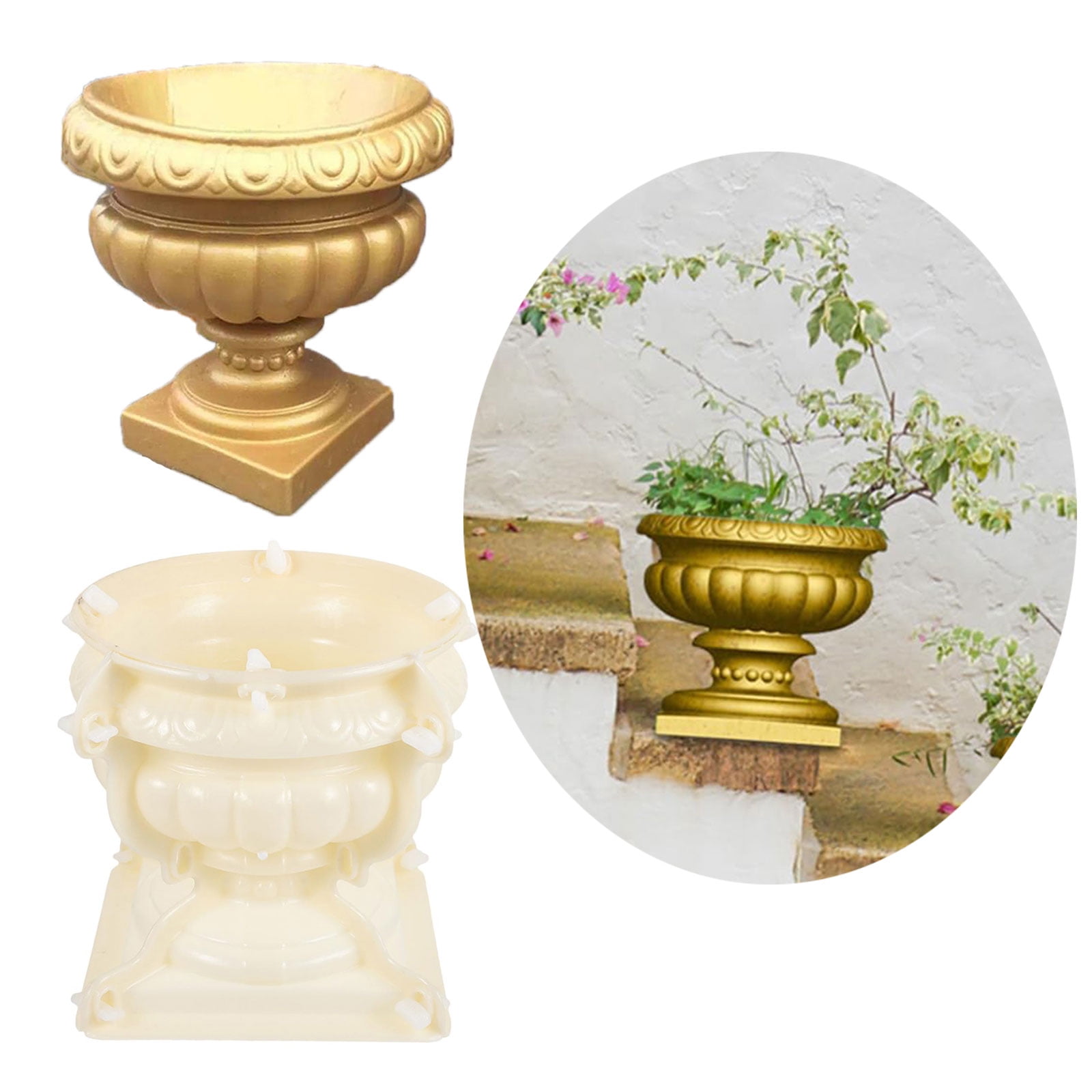 European Flower Pot Mold Plastic Cement Concrete Mould Bonsai Planter Making Vase Resin Soap Storage Box Moulds Crafts