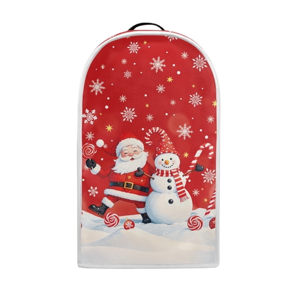 HELLHERO Handle Protective Case with Top Handle Polyester Coffee Machine Dust Cover Santa Claus Snowman