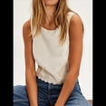 thumbnail image 4 of Blusa de Mujer Sin Mangas con Cuello Redondo, Dobladillo Ondulado con Colores Contrastantes y Bordado M, 4 of 7