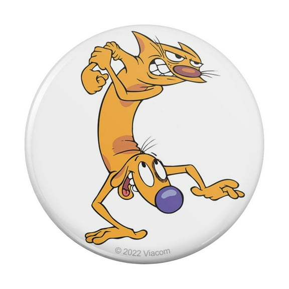 CatDog Ready to Fight Pinback Button Pin