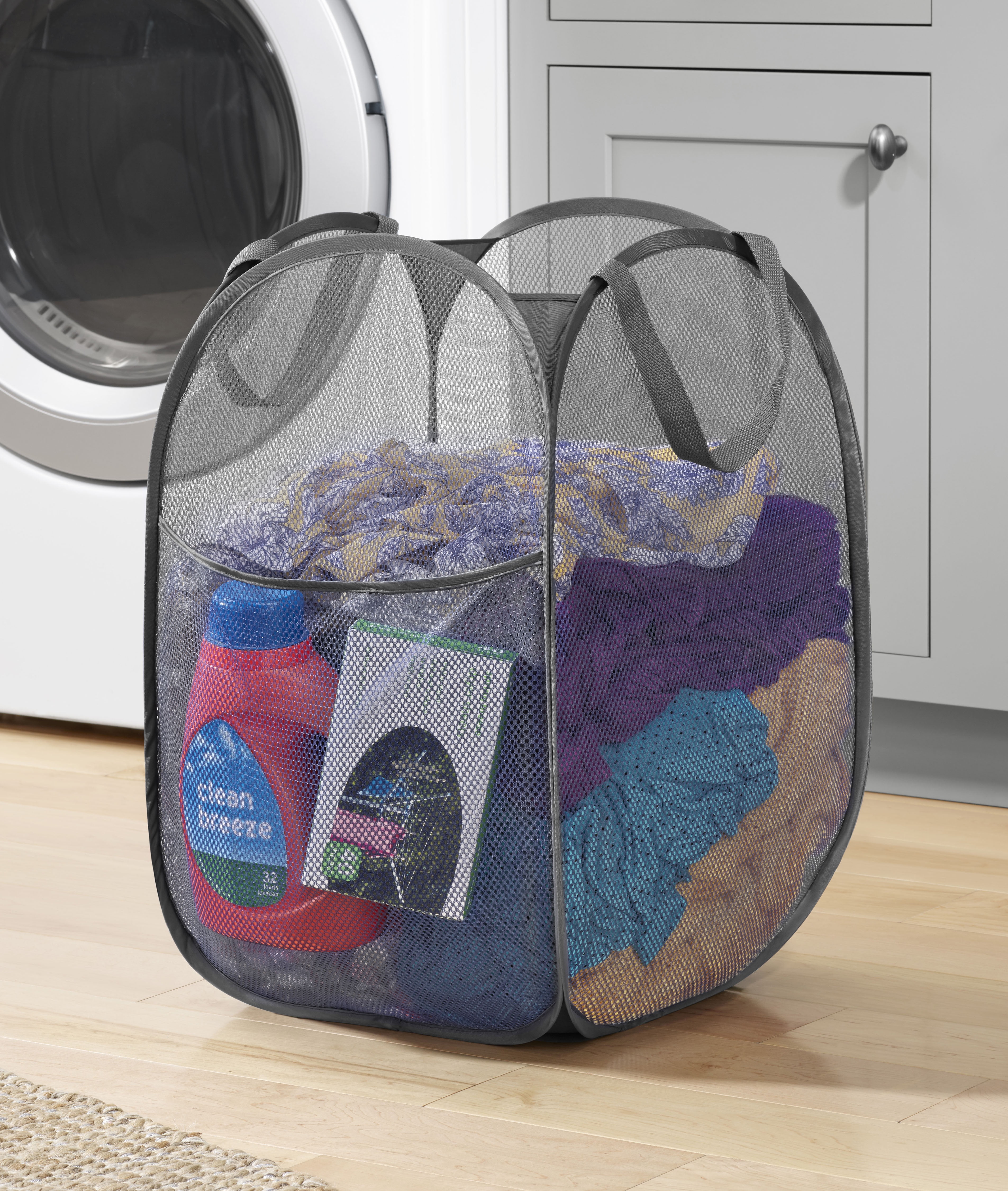 Whitmor Pop & Fold Laundry Hamper - Savvy Gray