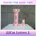 thumbnail image 2 of JilgTeok 4 Packs Colorful Light Up Letters LED Letter Lights for Proposal Statement Birthday Party Wedding Home Bar Decoration Scene Decorative Light Clearance, 2 of 3