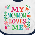 thumbnail image 4 of Inktastic My Mommom Loves Me Girls Girls Baby Bib, 4 of 4