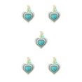 thumbnail image 3 of Langgg Keyring Keyholder DIY Small Decorative Purse Pendent Multipurpose Sweet Gift Workmanship Bag Decor Heart Keychain Light Blue 5Set, 3 of 6