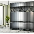 thumbnail image 5 of Ambesonne Grey Shower Curtain, Clockwork Science Modern, 69"Wx75"L, Grey, 5 of 5