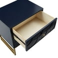 thumbnail image 5 of Weston Home Shiloh Arched Diamond Gold Metal End Table, Blue, 5 of 8