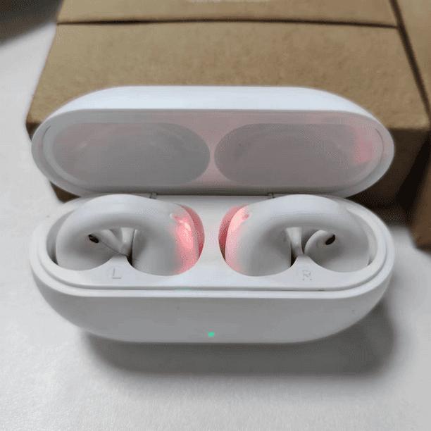Auriculares inalámbricos Bluetooth con clip para la oreja, conducción ósea, con sensor de huella dactilar, auriculares deportivos