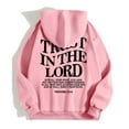 thumbnail image 6 of larppty Puff Print Lettering Oversized Full Zip Hoodie with Pocket - Y2K Preppy Pullover for Women Teens Girls（Pink，XXL）, 6 of 6