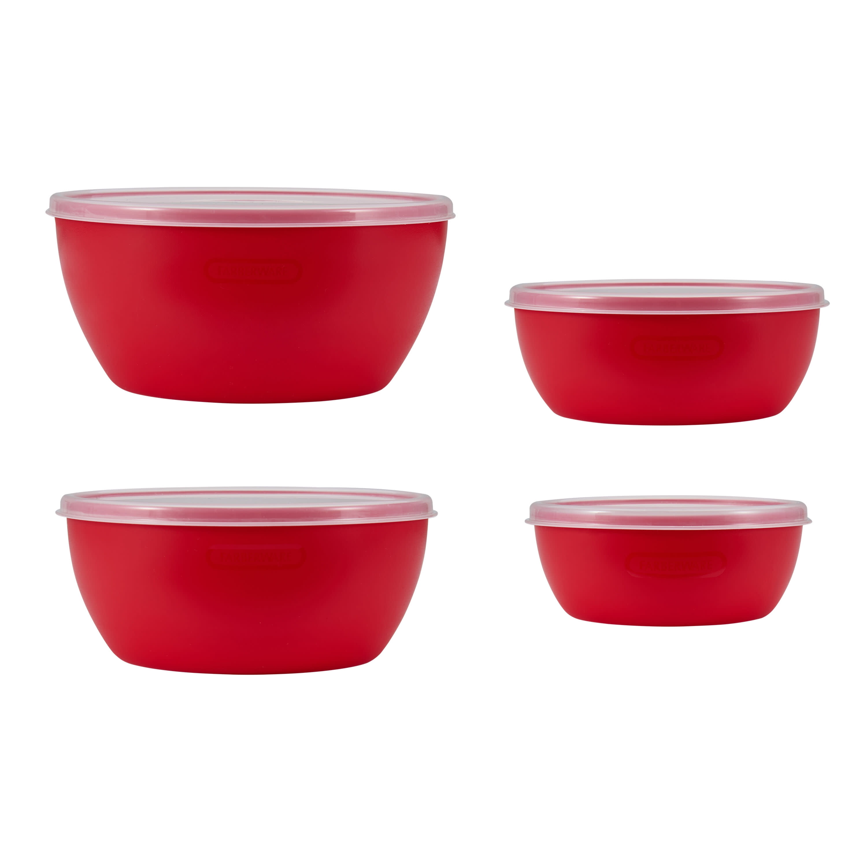 Farberware Professional Mixing Bowl Colander Set, Mix Drain Nest, Red White