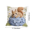 thumbnail image 3 of 17.72 IN/1.48 FT Simulated Cute Pet Animals Pillow Cover Cute Imitation Embroidery Sofa Cushion Cover Festival Decoration Pillow, 3 of 6