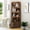 Walnut, variant on Jopath 4 Tier Corner BookShelf with 2 Drawers,Corner Bookcase with Baffle, Freestanding L Shaped Display Shelf Stand with Led Lights for Home Office Living Room Bedroom Reading Walnut