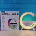 thumbnail image 2 of Soporte inalámbrico para cargador, luz nocturna LED, despertador, altavoz BT, lámpara RGB inteligente, 2 of 7