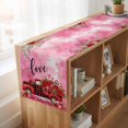 thumbnail image 6 of Table Runners 90 Inches Long Dress Scarves, Valentine's Day Farmhouse Coffee/Dining/Kitchen Table Runner for Living Room, Red Plaid Truck Love Roses Leaves Pink 13x90 Inch, 6 of 9