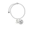 thumbnail image 2 of Delight Jewelry Silvertone Large Initial - S - Domed Thank You Charm Bracelet, 6"+2", 2 of 5