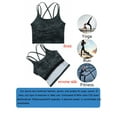 thumbnail image 6 of 2PCS Padded Sports Bra Athletic Tank Tops Bustier Bra Yoga Crop Cami Sleeveless Leopard Printed Sexy Crop Top Scoop Neck Camisole, 6 of 8