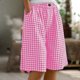 thumbnail image 2 of Pantalones Sueltos de Pierna Ancha para Mujeres Casual Elástico Pantalones Rectos de Pierna Ancha con Bolsillo Medio Pantalones Cortos, 2 of 9