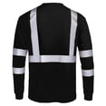 thumbnail image 4 of Betivan Men's Hi Vis Reflective Tee Long Sleeve Crew Neck Mesh Breathable Color Block Safety Workwear Construction Outdoor Work Utility Tops, 4 of 5