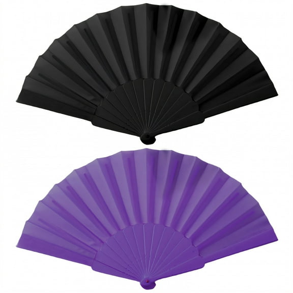 ACDANC 2Pcs Folding Fan Plastic Fan Framework Folding Hand Fan Mechanism Clap Fans for Line Dancing