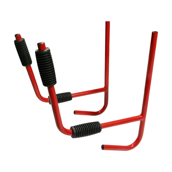 Piripara Wall Mounted Kayak Rack Storage Folding Hanger Kayak Ladder Kayak Holder Indoor/ Outdoor Boat Canoe Carrier Red