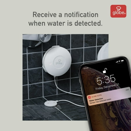 globe electric - Wi-Fi Smart Water Leak Sensor - White