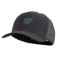 thumbnail image 2 of Organic Food Embroidered Solid Cotton Twill 5 panel Mesh Back Cap - Grey OSFM, 2 of 5