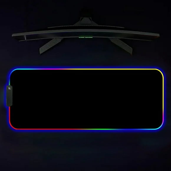 Dvkptbk RGB Gaming Mouse Mat Pad Large Extended Led Mousepad with 12 Lighting Modes Anti-Slip Rubber Base with Coating Mouse Mat for Gamer Base Plate Other on Clearance
