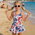 thumbnail image 3 of Tutolipy Tie Dye Spiral Pattern Childrens Swimwear, Skirt Skirted Bathing Suit Sleeveless Bathing Suit for Summer, Size 12-13 Years, 3 of 8