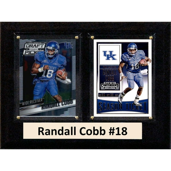 C & I Collectables 68COBBCO 6 x 8 in. Randall Cobb NCAA Kentucky Wildcats Two Card Plaque