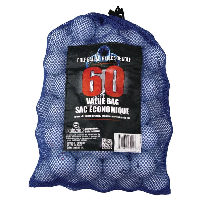 Mixed Recycled Golf Balls, bag of 60, by Mulligan