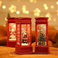 thumbnail image 2 of Christmas Telephone Box Luminous Lantern Christmas Snowing Lantern For Christmas Table Living Room Study Decoration, 2 of 6
