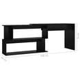 thumbnail image 4 of vidaXL Corner Desk High Gloss Black 200x50x76 cm Engineered Wood, 4 of 4