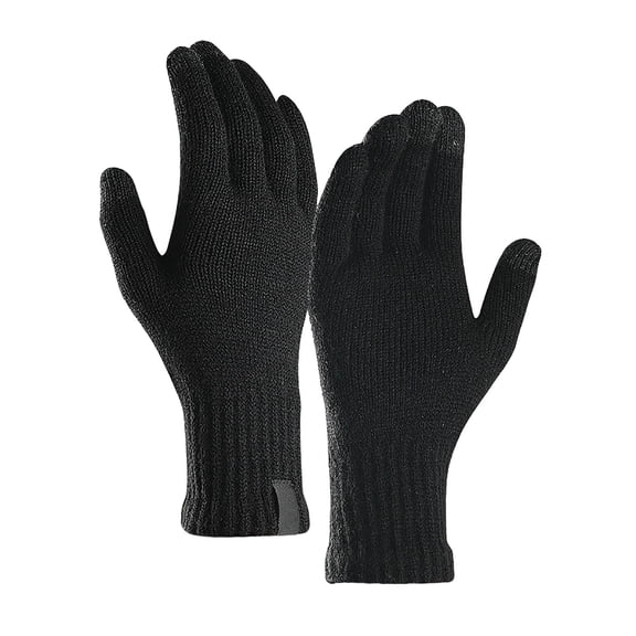 HJQEQVD Unisex Warm Gloves Winter Thick Screen Response Knitted Gloves for Outdoor Cycling Sports Outdoor Decorations Black