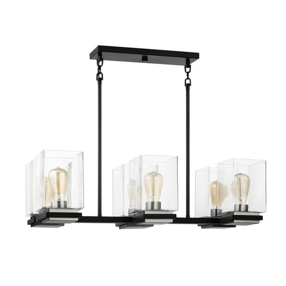 60/7657 Nuvo Lighting Crossroads - 6 Light Island In Contemporary Style-8.63 Inches Tall and 12.5 Inches Wide