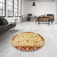 thumbnail image 4 of Ahgly Company Machine Washable Indoor Rectangle Abstract Chrome Gold Yellow Area Rugs, 2' x 4', 4 of 7