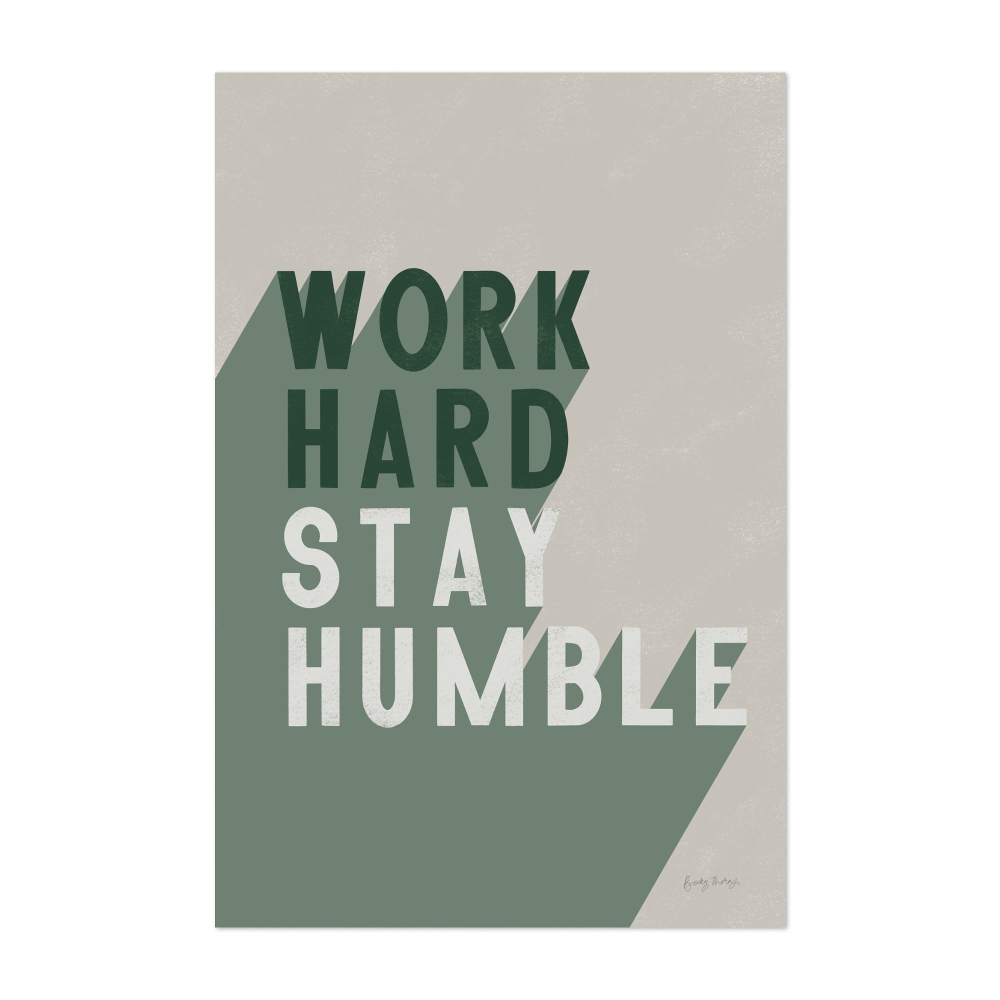 Work Hard Stay Humble 1 Typography Home Decor Wall Art Poster Print UNFRAMED 
