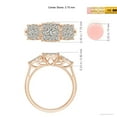 thumbnail image 4 of ANGARA Natural Cushion Frame Diamond Three Stone Ring in 14K Rose Gold for Women (Size-3.75mm| Color-K| Clarity-I3) | April Birthstone, Anniversary, Jewelry Gift for Women | Natural Diamond Ring, 4 of 9