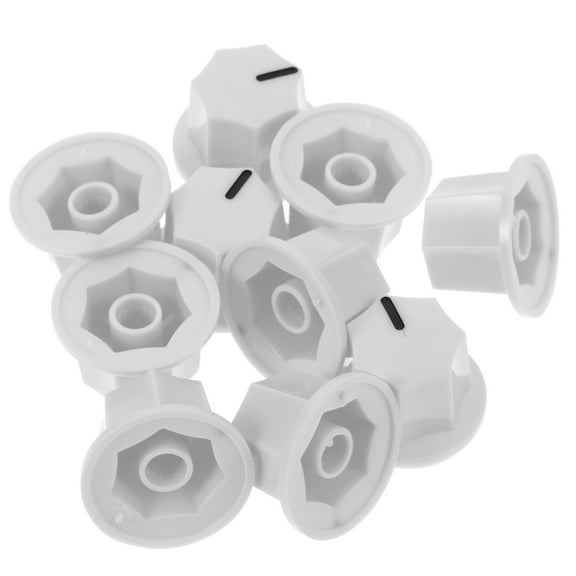 Worgeous  10 Pcs Electric Guitar Knobs for Replacement Musical Instrument White